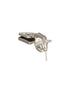 Anti-Tarnish Silver Plated Black J Shaped Square Shaped Minimal Earrings