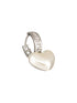Anti-Tarnish Silver Plated Faux Pearl Studded Heart Shaped Small Minimal Hoop Earrings
