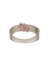 Silver Plated Ruby Red Floral Statement Designer Brooch Kada Bangle Bracelet