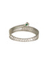 Silver Plated Green AD Studded Contemporary Designer Bridal Kada Bracelet