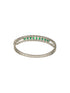 Silver Plated Emerald Green AD Studded Statement Delicate Kada Bracelet