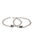 Silver Plated Multicoloured Stone Studded Delicate Floral Payal Anklet