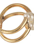 Anti-Tarnish Gold Plated Big Pearl Studded Cuff Kada Bracelet
