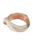 Anti-Tarnish Dual Tone Rose Gold Leaf Shaped Cuff Kada bracelet