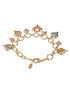 Anti-Tarnish 18k Gold Plated Heart Shaped Charm Link Wraparound Bracelet