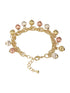Anti-Tarnish Gold Plated All Around Charms Balls Link Bracelet