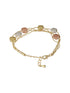 Anti-tarnish 18k Gold Plated Chunky Charm Stack Link Chain Bracelet
