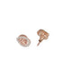 Rose Gold Plated AD Studded Minimal Locket Jewellery Set