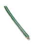 Silver Plated Emerald Green Designer Luxe Wraparound Tennis Bracelet