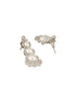 Silver Toned AD & Pearl Studded Floral Statement Necklace Jewellery Set