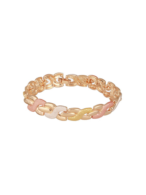 Anti-Tarnish Rose Gold Plated Link Combo Jewellery Set