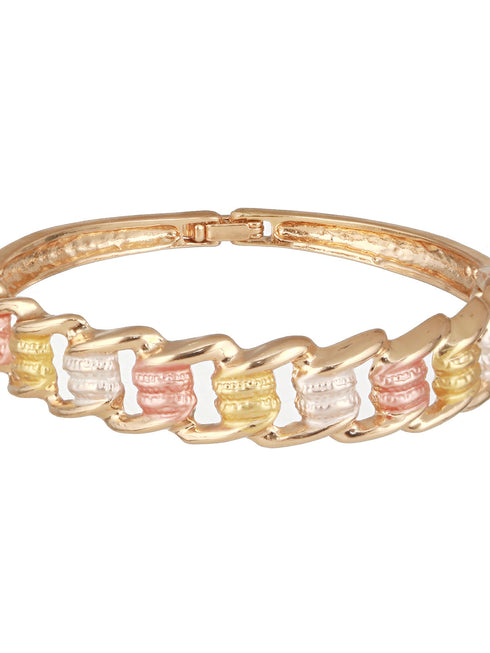 Anti-Tarnish Rose Gold Plated Tricolor Combo Jewellery Set