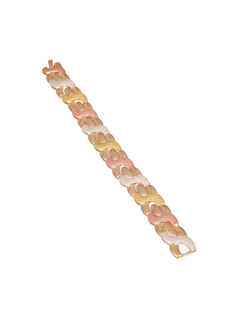 Anti-Tarnish Rose Gold Plated Link Combo Jewellery Set