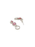 White Rhodium Red Ruby Studded Leaf Design Statement Jewellery Set