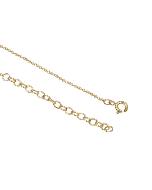 18kt Gold-Plated Enamel Mom & Child Silhouette Pendant Necklace