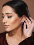 Oxidised Royal Blue AD Studded Statement Earrings