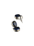 Oxidised Royal Blue AD Studded Statement Earrings