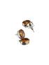 Oxidised Yellow Stone Studded Statement Earrings