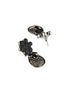 Silver Oxidised Blue Stone studded Statement Earrings