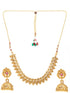 GoldPlated Peacock Motif Temple Jewellery Set