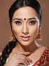 Gold Plated lakshmi Motif Temple Jhumka Earrings