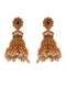 Gold Plated Peacock Figure temple Jhumka Earrings