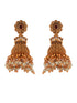 Gold Plated Peacock Figure temple Jhumka Earrings