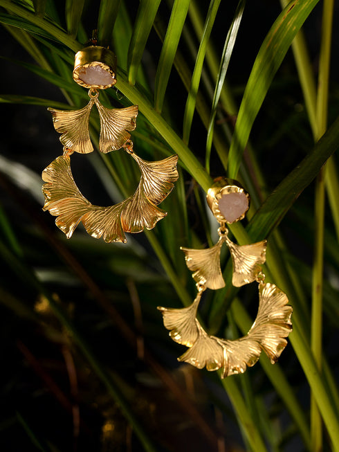 GoldToned Contemporary Drop Earrings