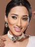 Gold Plated Multi Colored & Pearl Beaded Polki Choker Jewellery Set