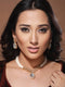 GoldPlated White Uncut Polki & Pearl Beaded Choker Jewellery Set