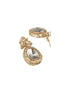 GoldPlated White Uncut Polki & Pearl Beaded Choker Jewellery Set