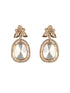 GoldPlated White Uncut Polki & Pearl Beaded Choker Jewellery Set