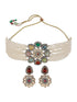 GoldPlated & Multi Stone Pearl Beaded Choker Jewellery Set