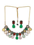 Gold Plated Multi Polki Kundan Studded Pearl Beaded Jewellery Set