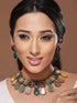 Gold Plated Multi Polki Kundan Studded Pearl Beaded Jewellery Set