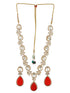 Victorian Ruby Dual Tone Uncut Polki Kundan Jewellery Set