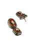 Gold Toned Red KundanStudded & Beaded Jewellery Set