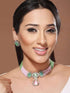 Exquisite Multi Moissanite Pearl Beaded Choker Set