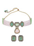 Exquisite Multi Moissanite Pearl Beaded Choker Set
