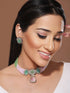 Exquisite Multi Moissanite Pearl Beaded Choker Set
