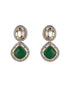 Multi Colored Victorian Dual Tone Stone Studded Jewellery Set