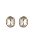 Gold Toned White Moissanite AD Studded Pearl Beaded Statement Choker Jewellery Set