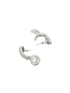 Silver Plated CZ Studded Solitaire Drop Earrings