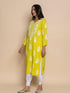 Fizaa chikankari Kurta in Lemon Green