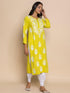 Fizaa chikankari Kurta in Lemon Green