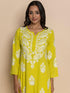 Fizaa chikankari Kurta in Lemon Green