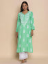 Fizaa chikankari Kurta in Sea Green