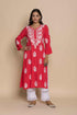 Fizaa chikankari Kurta in Red