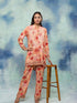 Fizaa Hand embroidered chikankari cord set in Poly Silk Multipink