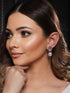 White Rhodium Pearl Beaded Pink AD Studded Luxe Minimal